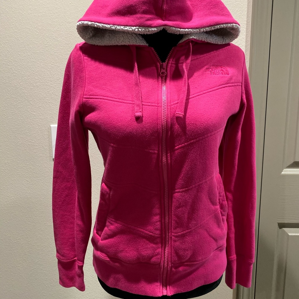 Women’s North Face fleece full zip hoodie